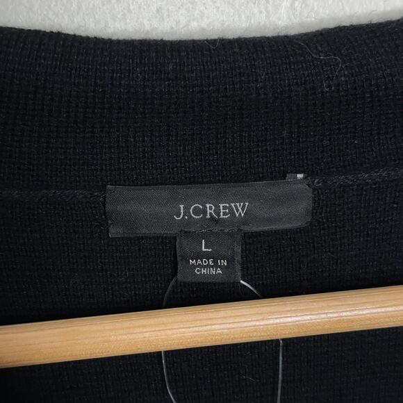 J. CREW Eloise Sweater Blazer Black Sz Large {3A53} - Picture 4 of 6